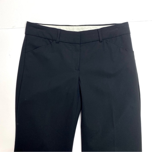THEORY Wool Relaxed Fit Straight Trouser Pants In Black Size 2 - Picture 3 of 11